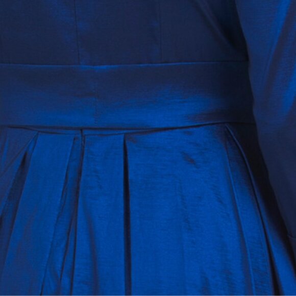 OLEG CASSINI Stretch Taffeta Shirt Dress - Picture 5 of 5